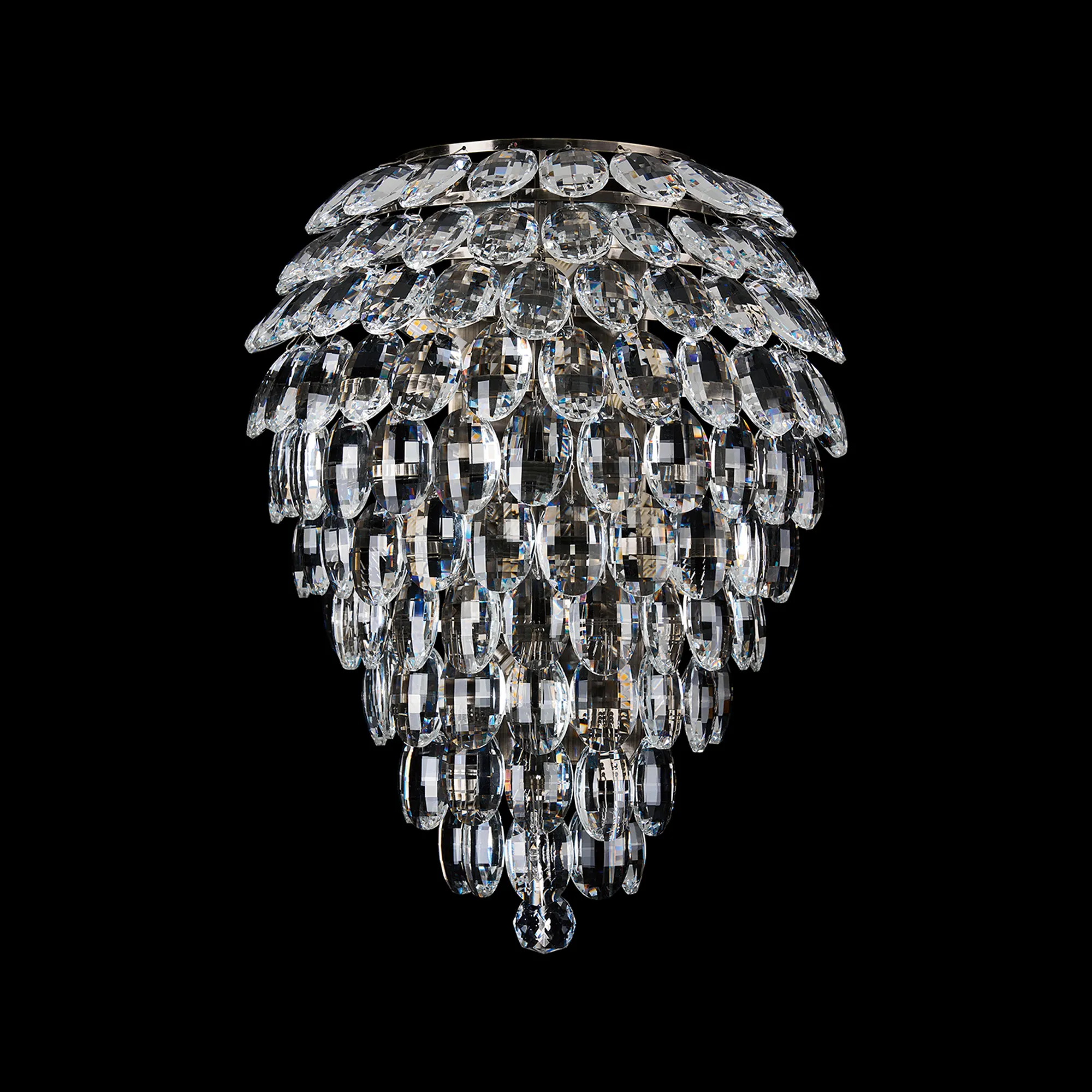 Coniston Antique Brass Crystal Wall Lights Diyas Flush Crystal Wall Lights